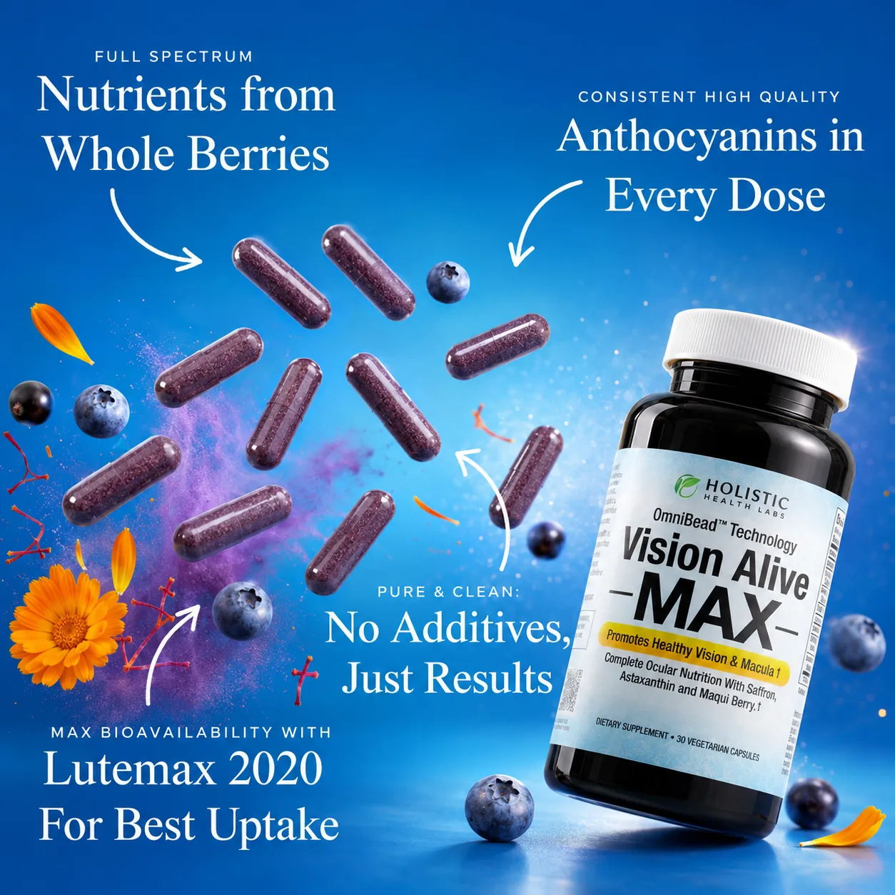 Vision Alive Max complete eye health supplement package