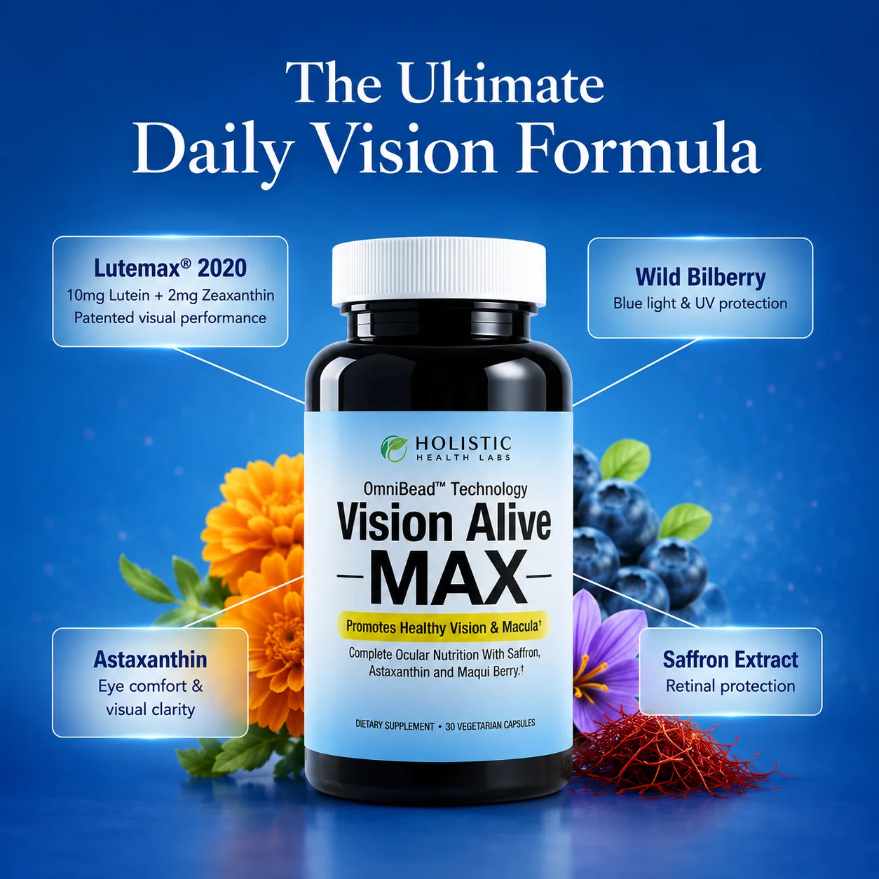 Vision Alive Max supplement bottle - front view